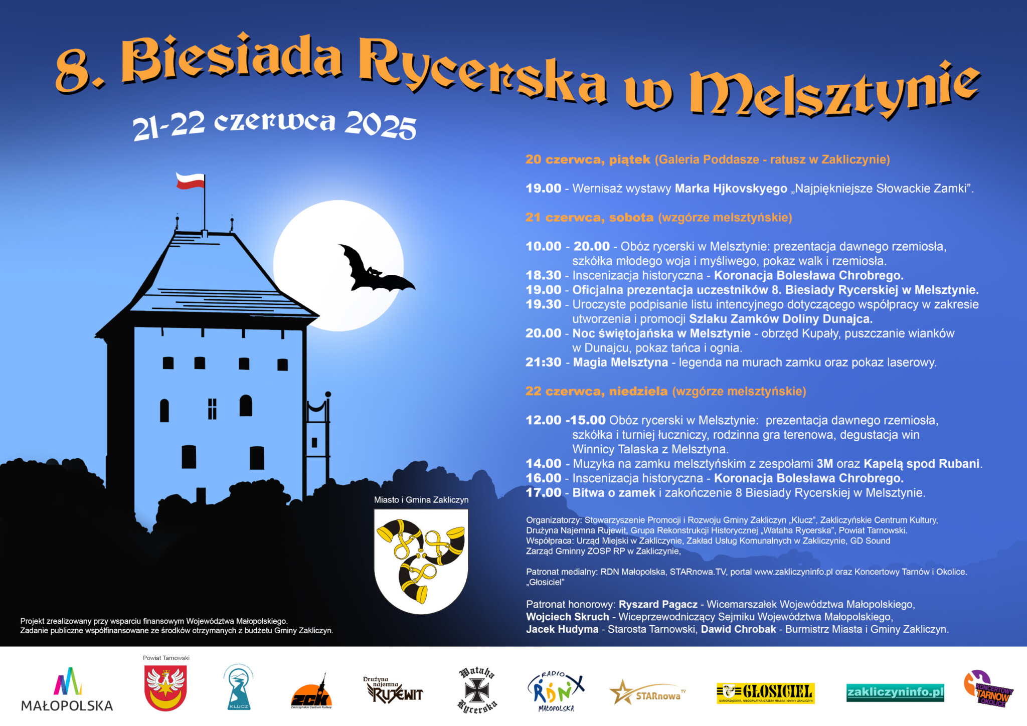 8 biesiada rycerska w melsztynie 21 22 czerwca 2025