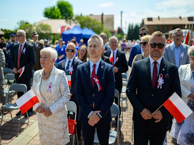 Przedstawiciele samorządu Powiatu Tarnowskiego podczas uroczystości