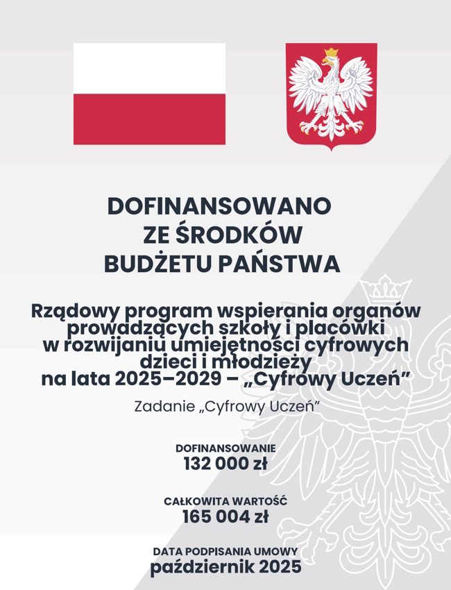 Plakat programu: Cyfrowy Uczeń 2025